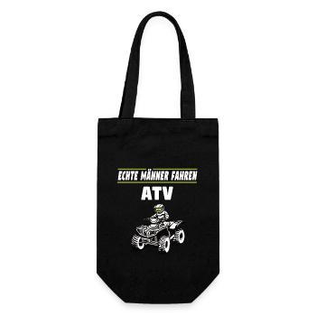Echte Männer fahren ATV - Offroad Motorsport - Geschenkbeutel für Flaschen - Schwarz - Vorne