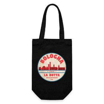Bologna Italy Skyline Badge - Gift Bag for Bottles - black - Front