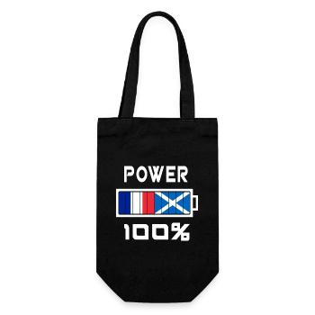 L'Écosse et la France sont au pouvoir à 100 % - Sac à bouteille - noir - Devant