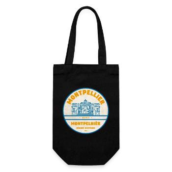 Montpellier Vintage City Logo Sticker - Gift Bag for Bottles - black - Front