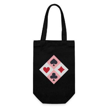 Couleurs de cartes à jouer vintage - Sac à bouteille - noir - Devant