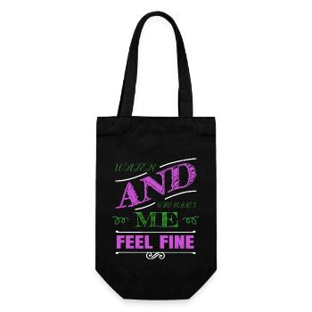 funny quote swim dad tshirts gift valentine - Gift Bag for Bottles - black - Front