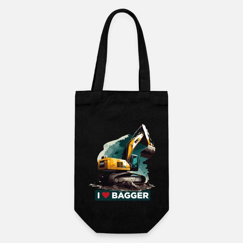 J’adore Excavator, - Sac à bouteille - noir