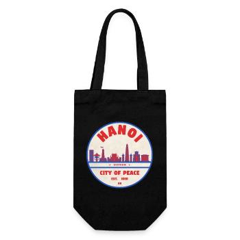 Insigne de la ville de la paix de Hanoï Paysage urbain - Sac à bouteille - noir - Devant