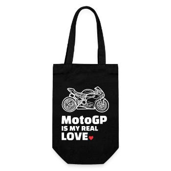 I love MotoGP - Gift Bag for Bottles - black - Front