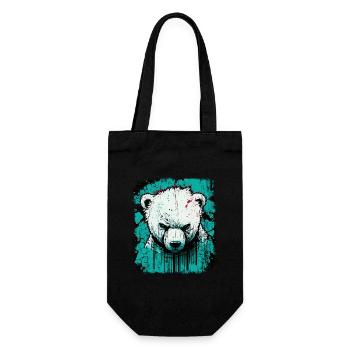 Angry Polar Bear - Gift Bag for Bottles - black - Front
