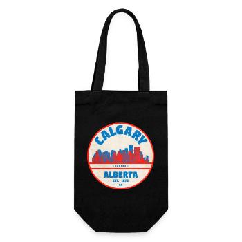 Calgary Skyline Vintage - Gift Bag for Bottles - black - Front