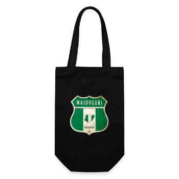 Design du drapeau de Maiduguri, Nigeria - Sac à bouteille - noir - Devant