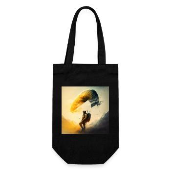 creative and cool paraglider, sport of the skies - Gift Bag for Bottles - black - Front
