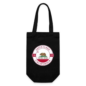 Santa Clara California Flag USA Souvenir Badge - Sac à bouteille - noir - Devant
