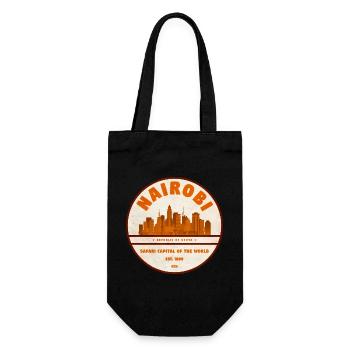 Nairobi Safari City Emblem - Gift Bag for Bottles - black - Front