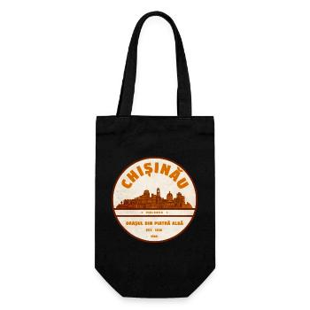 Chișinău Vintage City Logo Vltava - Gift Bag for Bottles - black - Front
