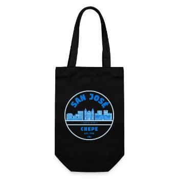 San Jose Costa Rica Chepe Badge - Gift Bag for Bottles - black - Front