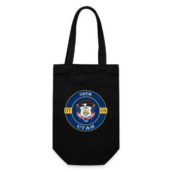 Orem Utah Flag USA Travel Souvenir Badge - Sac à bouteille - noir - Devant