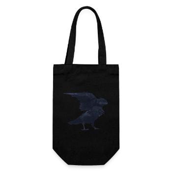 krähe flattern, goth, geburtstagsgeschenk Mann - Geschenkbeutel für Flaschen - Schwarz - Vorne