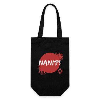 Anime Manga Spruch Japanisch Popkultur Geek - Geschenkbeutel für Flaschen - Schwarz - Vorne