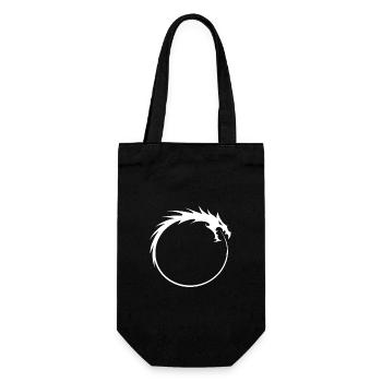 Ouroboros Drache beißt sich in den eigenen Schwanz - Geschenkbeutel für Flaschen - Schwarz - Vorne
