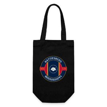 Hattiesburg Mississippi Flag USA Souvenir Badge - Gift Bag for Bottles - black - Front