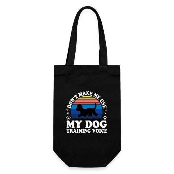 Dandie Dinmont Terrier Dog Silhouette Retro Sunset - Gift Bag for Bottles - black - Front