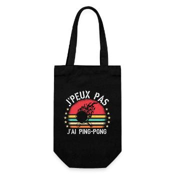 J Peux Pas J Ai Ping pong cadeau vintage - Sac à bouteille - noir - Devant