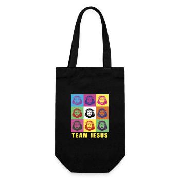 Team Jesus - Geschenkbeutel für Flaschen - Schwarz - Vorne