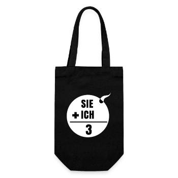 Cooler Spruch Papa Schwanger Statement Familie - Geschenkbeutel für Flaschen - Schwarz - Vorne