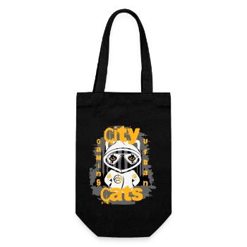 City Gaming Cats - Gift Bag for Bottles - black - Front