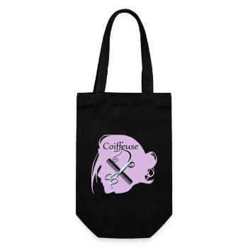 Hairdresser - Gift Bag for Bottles - black - Front