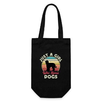 Afghan Hound Dog Lover Silhouette Vintage Sunset - Gift Bag for Bottles - black - Front