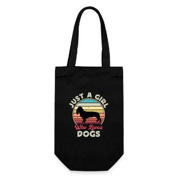 Basset Artesien Normand Dog Silhouette Retro Sun - Gift Bag for Bottles - black - Front