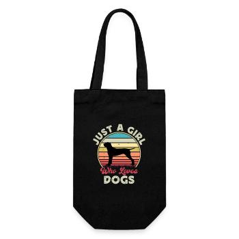 Ariege Pointer Hund Lover Silhouette Vintage Sonnenuntergang - Geschenkbeutel für Flaschen - Schwarz - Vorne