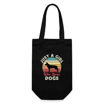 Berger Picard Dog Lover Silhouette Vintage Sunset - Gift Bag for Bottles - black - Front