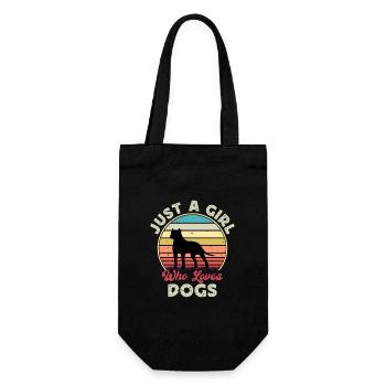 Amoureux des chiens brésiliens Silhouette Vintage Coucher de soleil - Sac à bouteille - noir - Devant