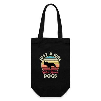 Bulldog Dog Lover Silhouette Vintage Sunset - Sac à bouteille - noir - Devant