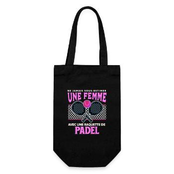 Maillot padeliste femme humour idée cadeau padel - Sac à bouteille - noir - Devant