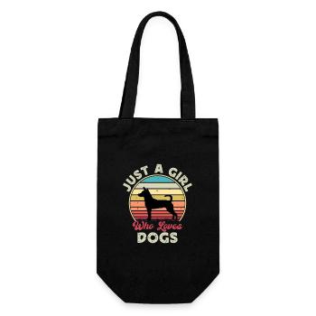 Decker Rat Terrier Dog Silhouette Retro Sunset - Sac à bouteille - noir - Devant