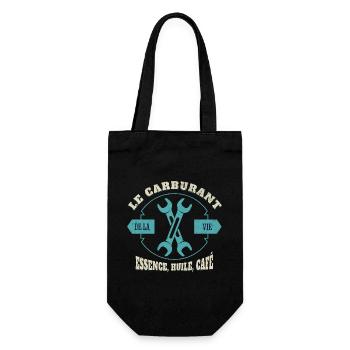 Le carburant de la vie t-shirt mécanicien cadeau - Sac à bouteille - noir - Devant