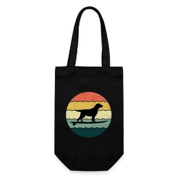 Labrador Retriever Dog Surfing Vintage Retro - Gift Bag for Bottles - black - Front