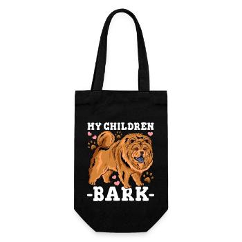 Chow Chow Funny Dog Dad Mom T Shirt - Gift Bag for Bottles - black - Front