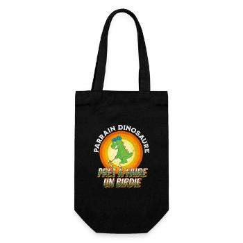 Parrain dinosaure prêt à faire un birdie t-shirt - Sac à bouteille - noir - Devant