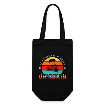 je ne ronfle pas je rêve que je suis un train - Sac à bouteille - noir - Devant