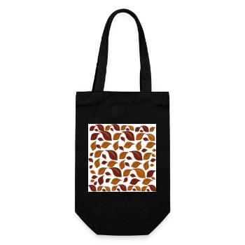 grafik blätter, blattmuster, Herbst print - Geschenkbeutel für Flaschen - Schwarz - Vorne