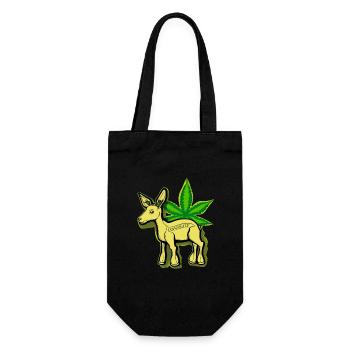 Cannabiche 05 mit Tippfehler - Geschenkbeutel für Flaschen - Schwarz - Vorne