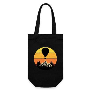 Hot Air Ballooning Hopper Balloon Pilot Balloonist - Gift Bag for Bottles - black - Front