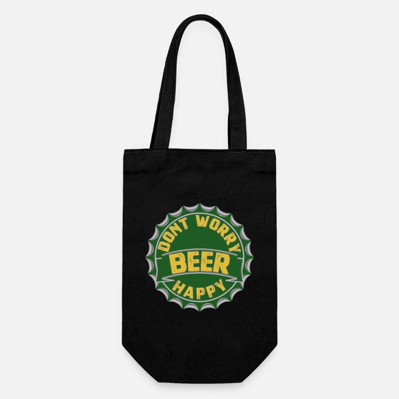 DONT WORRY BEER HAPPY - Geschenkbeutel für Flaschen - Schwarz