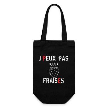 J Peux Pas J ai Fraises - Sac à bouteille - noir - Devant