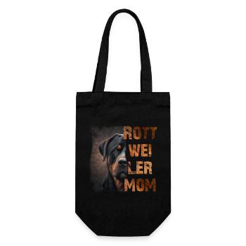 Rottweiler - Geschenkbeutel für Flaschen - Schwarz - Vorne