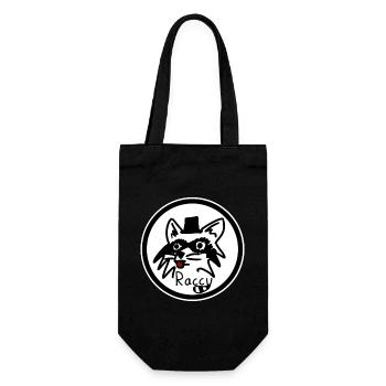 Rassiges Waschbär-Logo - Geschenkbeutel für Flaschen - Schwarz - Vorne