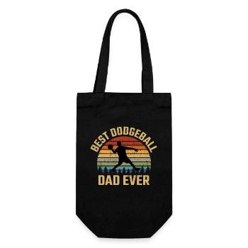Dodgeball Dad Team Sports Vintage Retro - Gift Bag for Bottles - black - Front