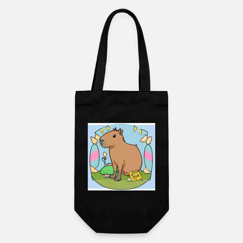 Capybara de Pâques - Sac à bouteille - noir